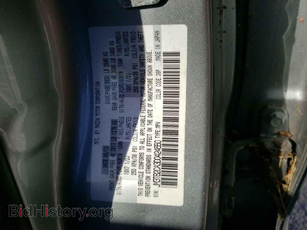 2013 MAZDA CX-9 - VIN: JM3TB2CA3D0424650 - Фото 10