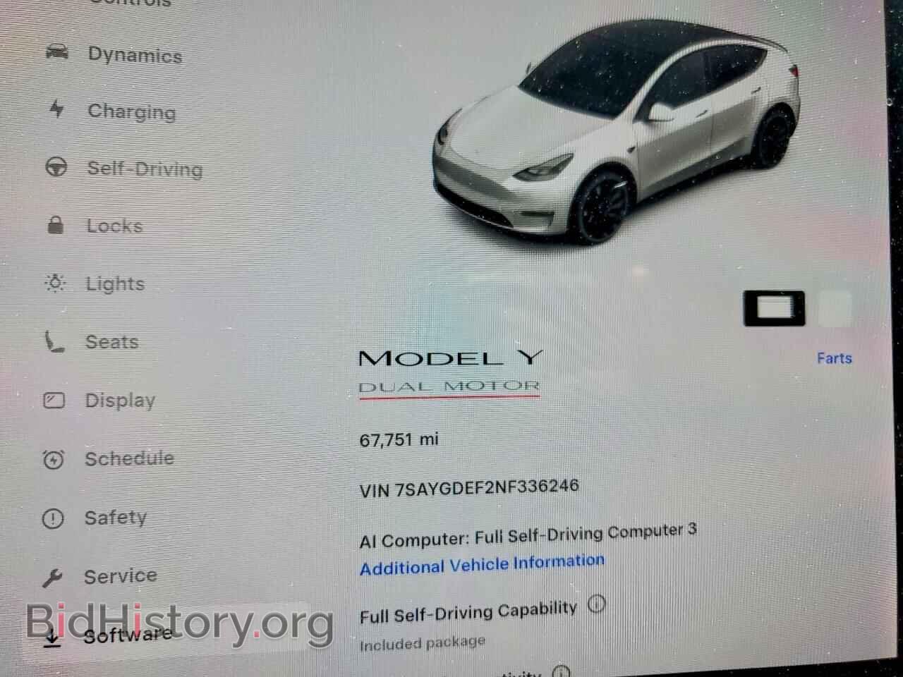 2022 TESLA MODEL Y - VIN: 7SAYGDEF2NF336246 - Photo 9
