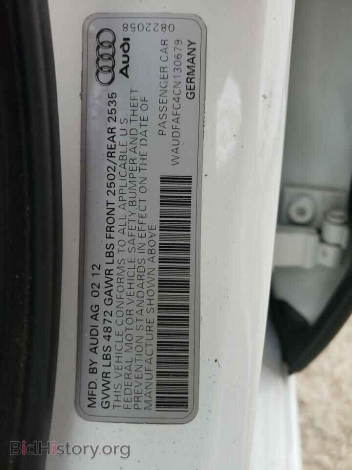 2012 AUDI A6 - VIN: WAUDFAFC4CN130679 - Фото 10
