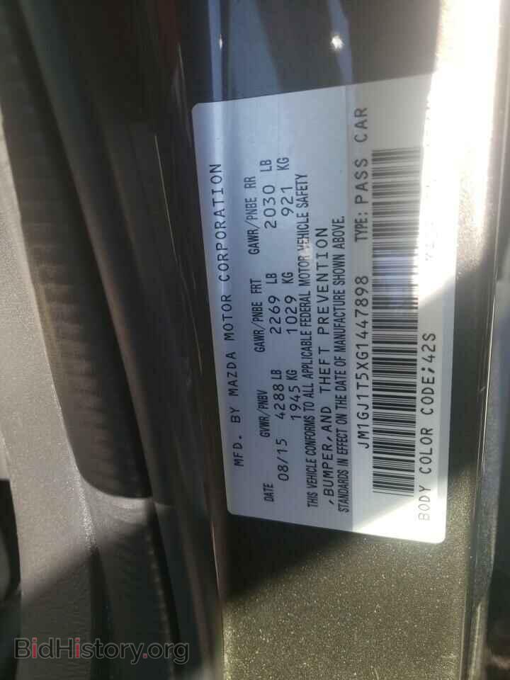 2016 MAZDA 6 - VIN: JM1GJ1T5XG1447898 - Фото 10