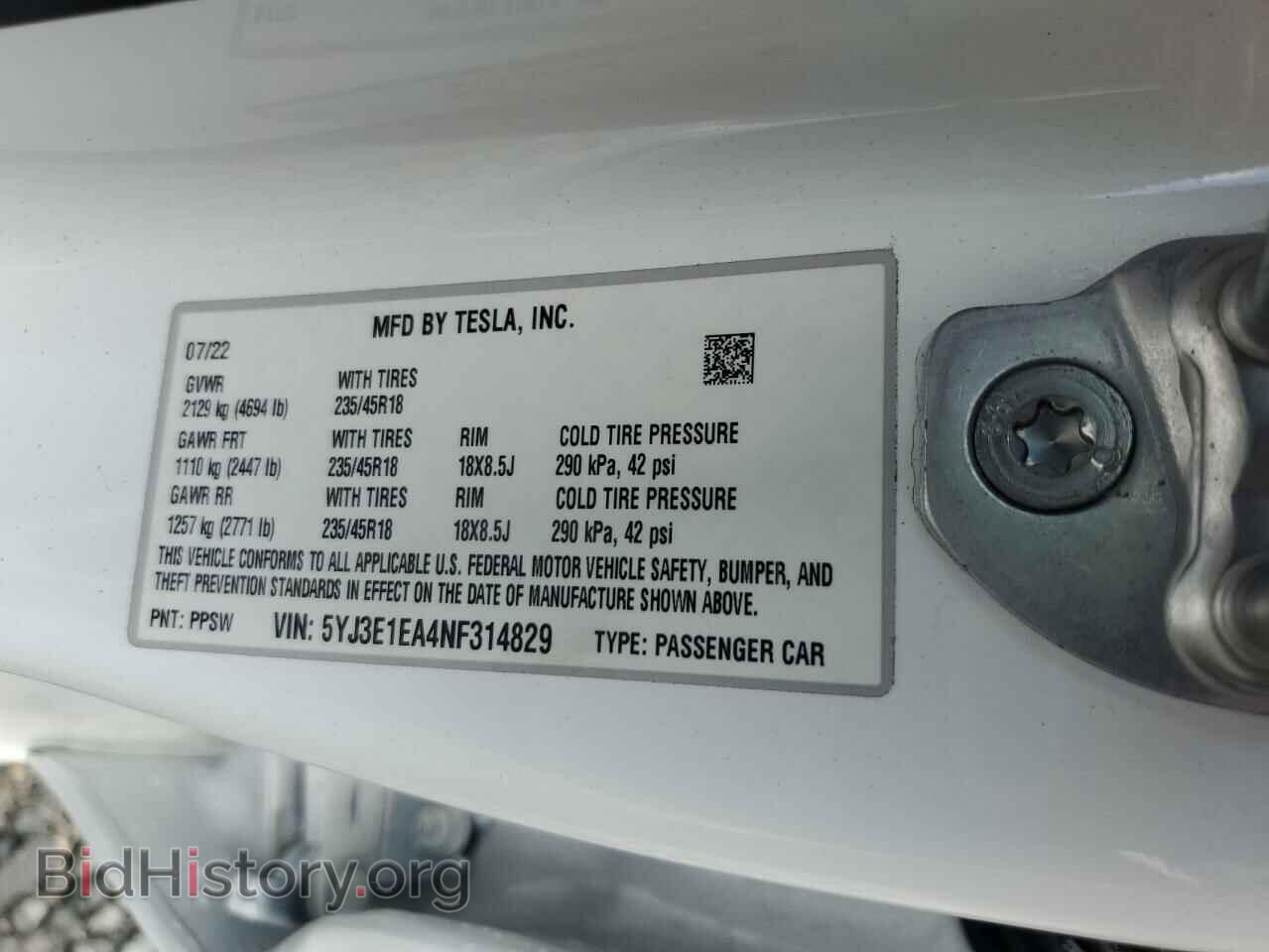 2022 TESLA MODEL 3 - VIN: 5YJ3E1EA4NF314829 - Photo 13