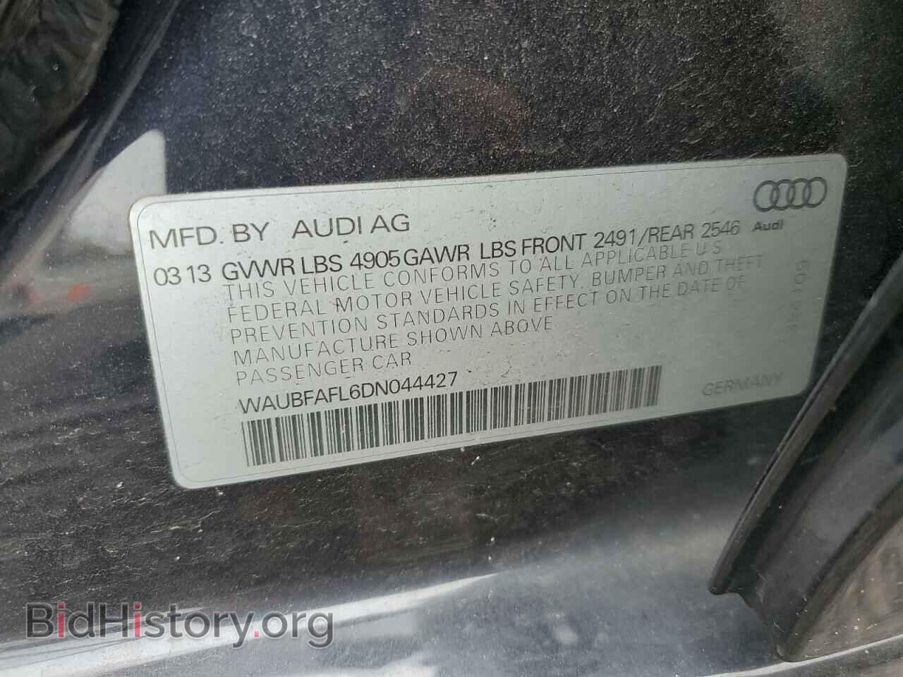 2013 AUDI A4 - VIN: WAUBFAFL6DN044427 - Фото 12