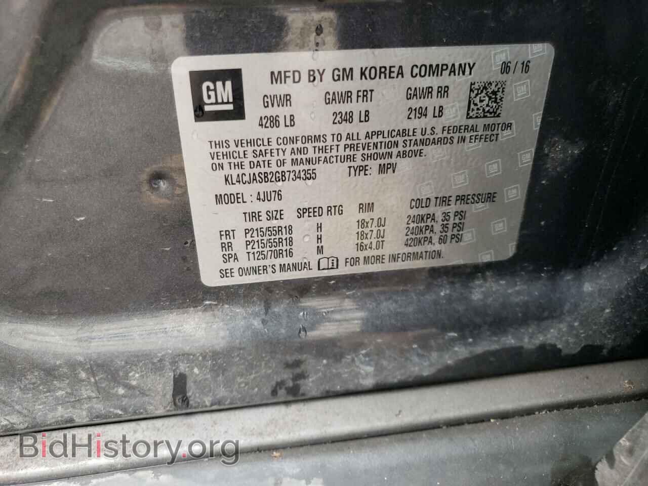 2016 BUICK ENCORE - VIN: KL4CJASB2GB734355 - Photo 13