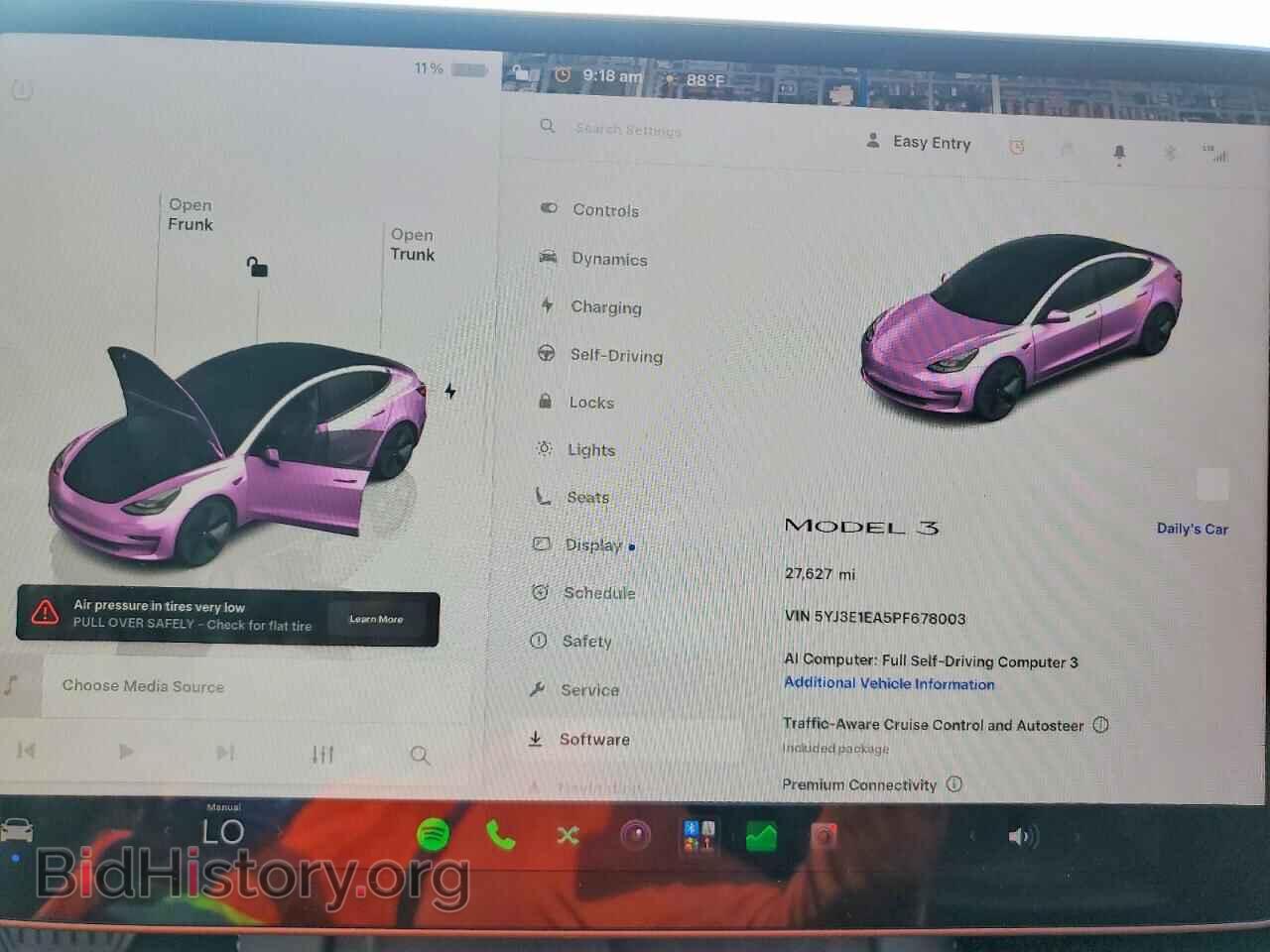 2023 Tesla MODEL 3 (VIN 5YJ3E1EA5PF678003) — photo 9 of 12