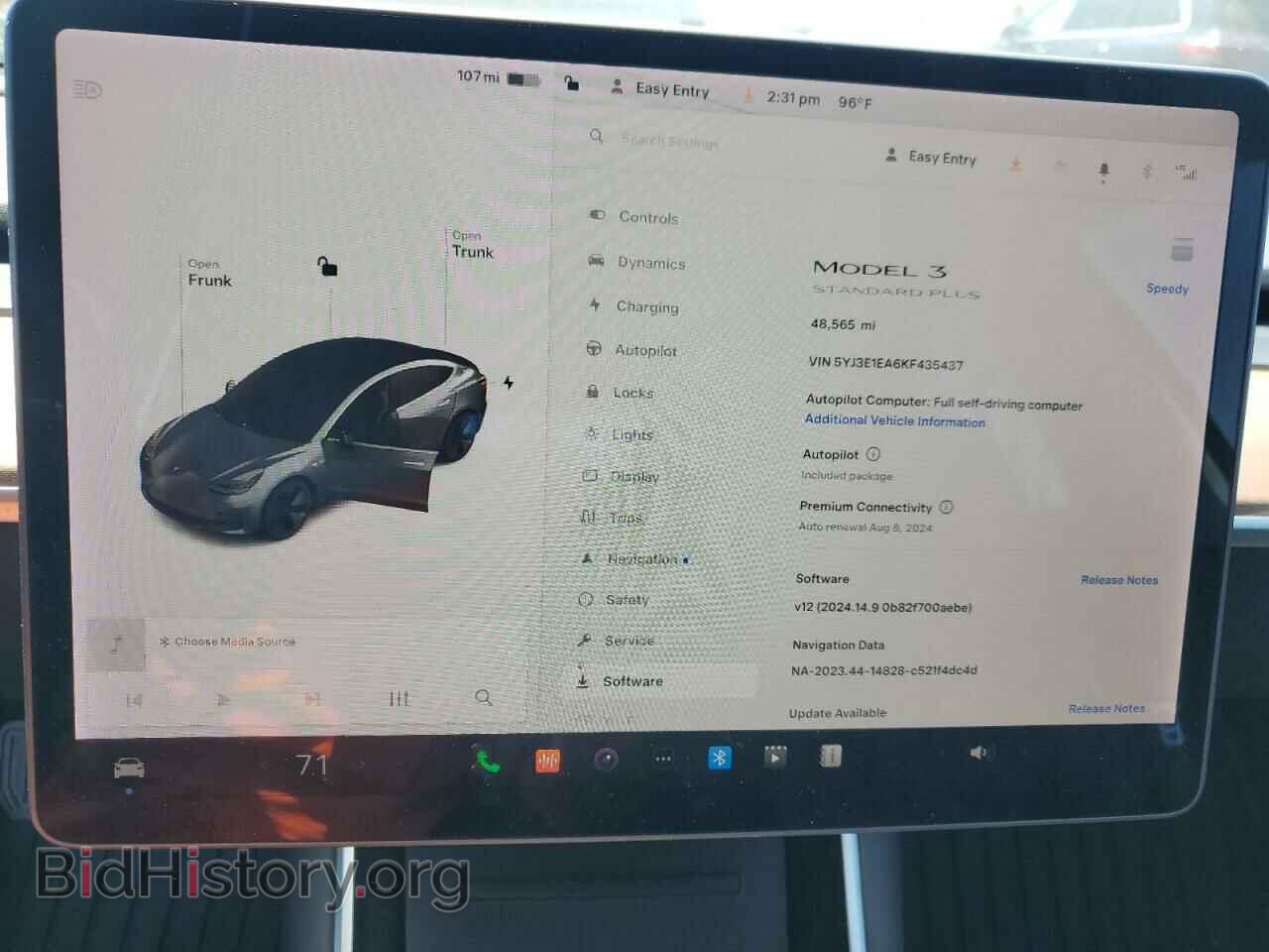 2019 TESLA MODEL 3 - VIN: 5YJ3E1EA6KF435437 - Фото 9