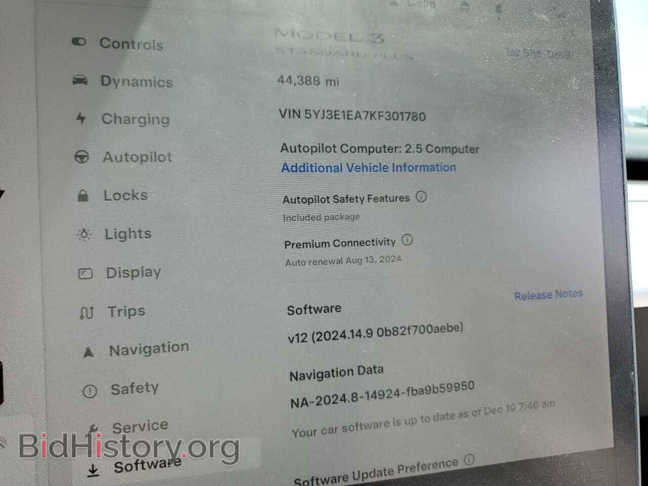 2019 TESLA MODEL 3 - VIN: 5YJ3E1EA7KF301780 - Photo 9