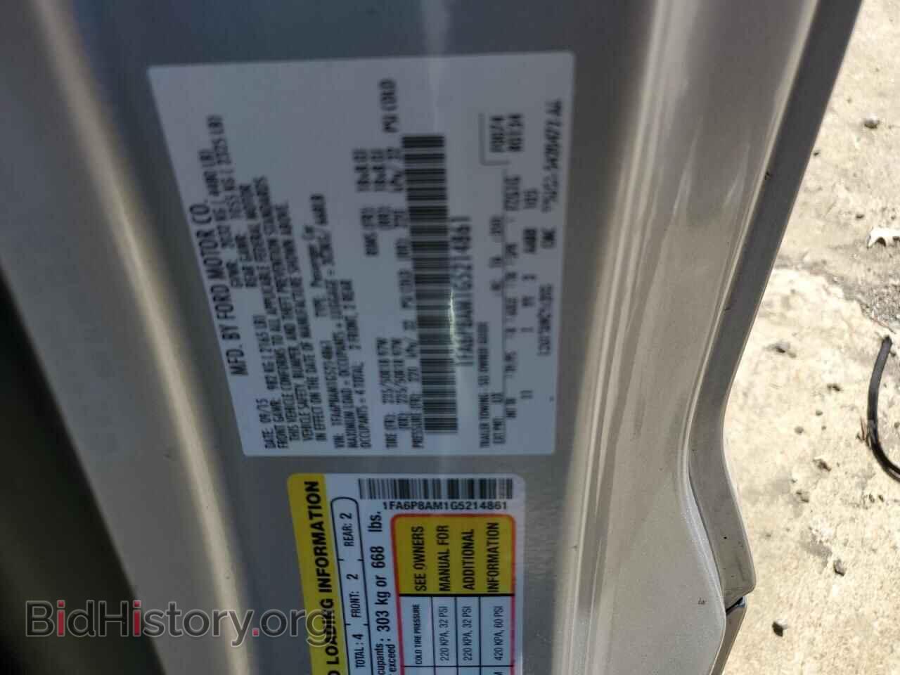 2016 FORD ALL Models - VIN: 1FA6P8AM1G5214861 - Фото 12
