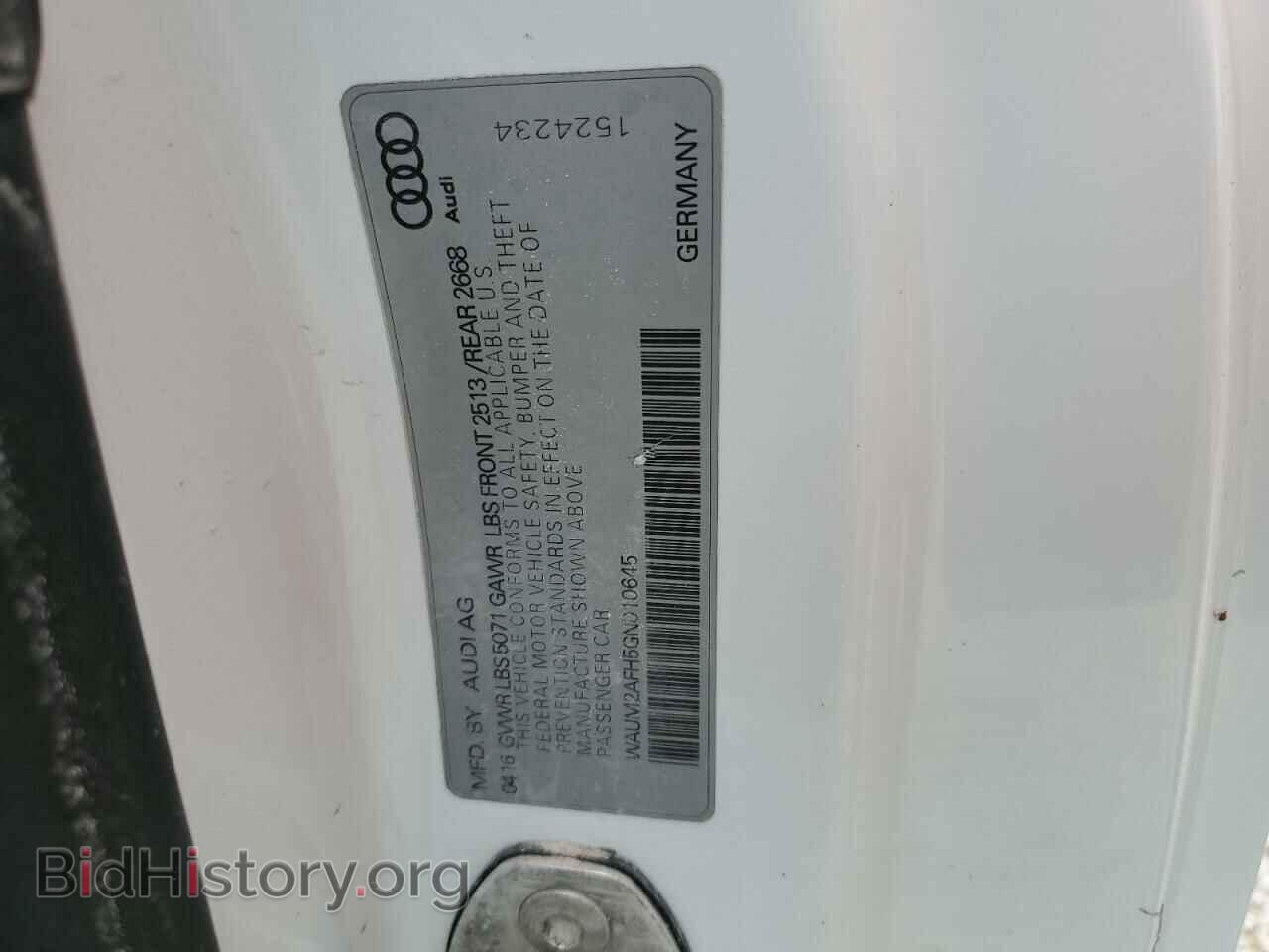 2016 AUDI A5 - VIN: WAUM2AFH5GN010645 - Фото 10