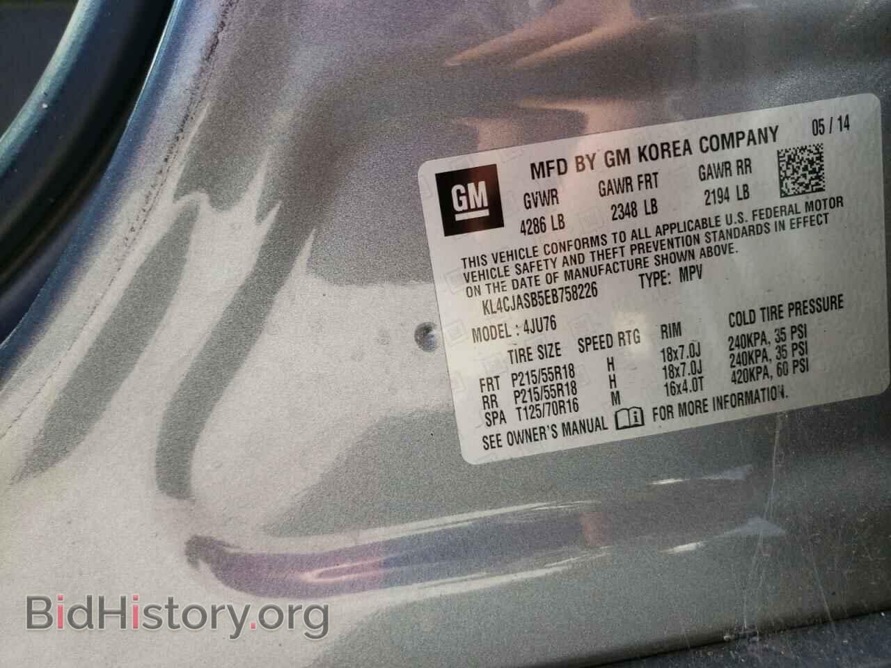 2014 BUICK ENCORE - VIN: KL4CJASB5EB758226 - Photo 10