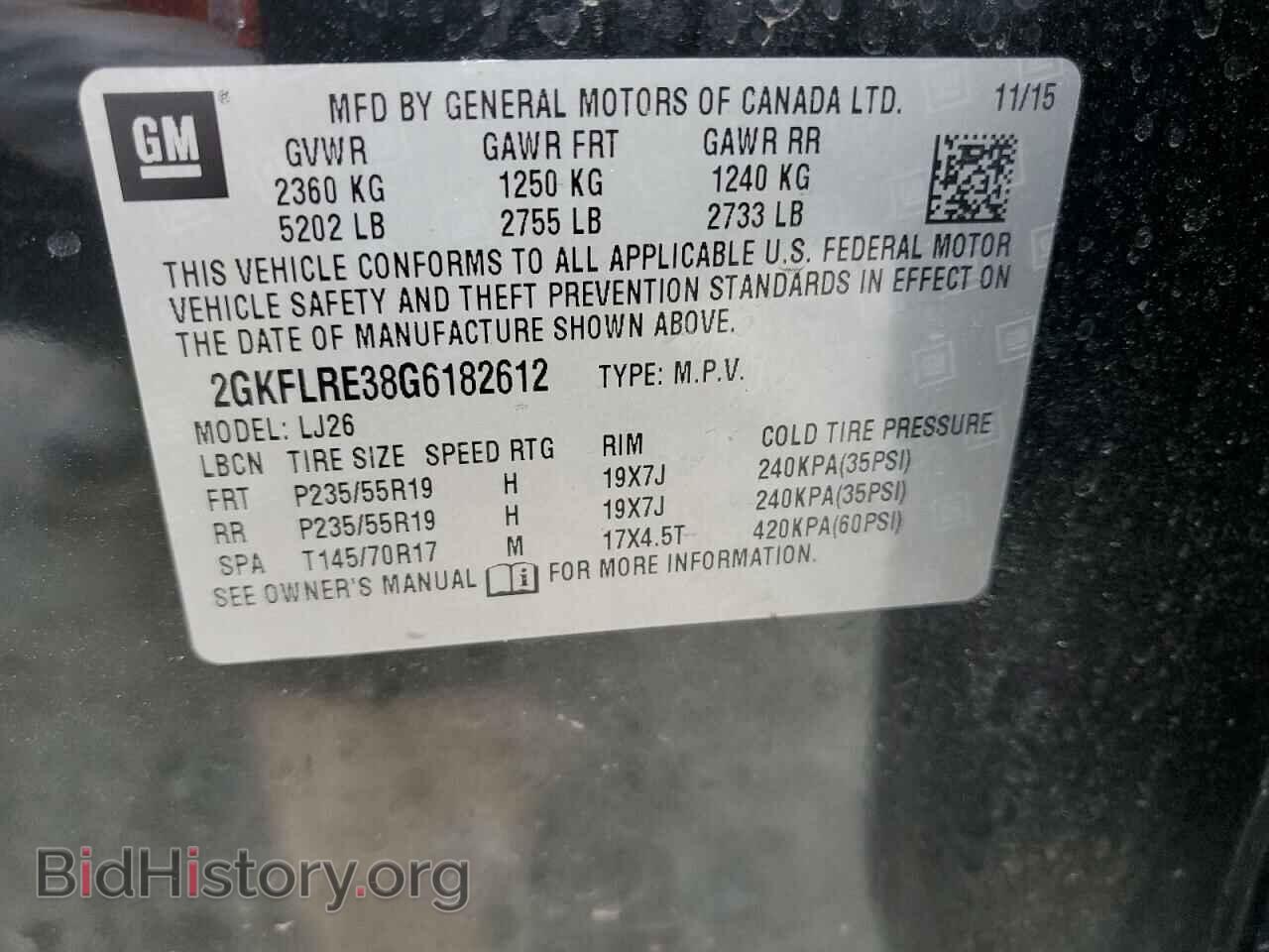2016 GMC TERRAIN - VIN: 2GKFLRE38G6182612 - Фото 10