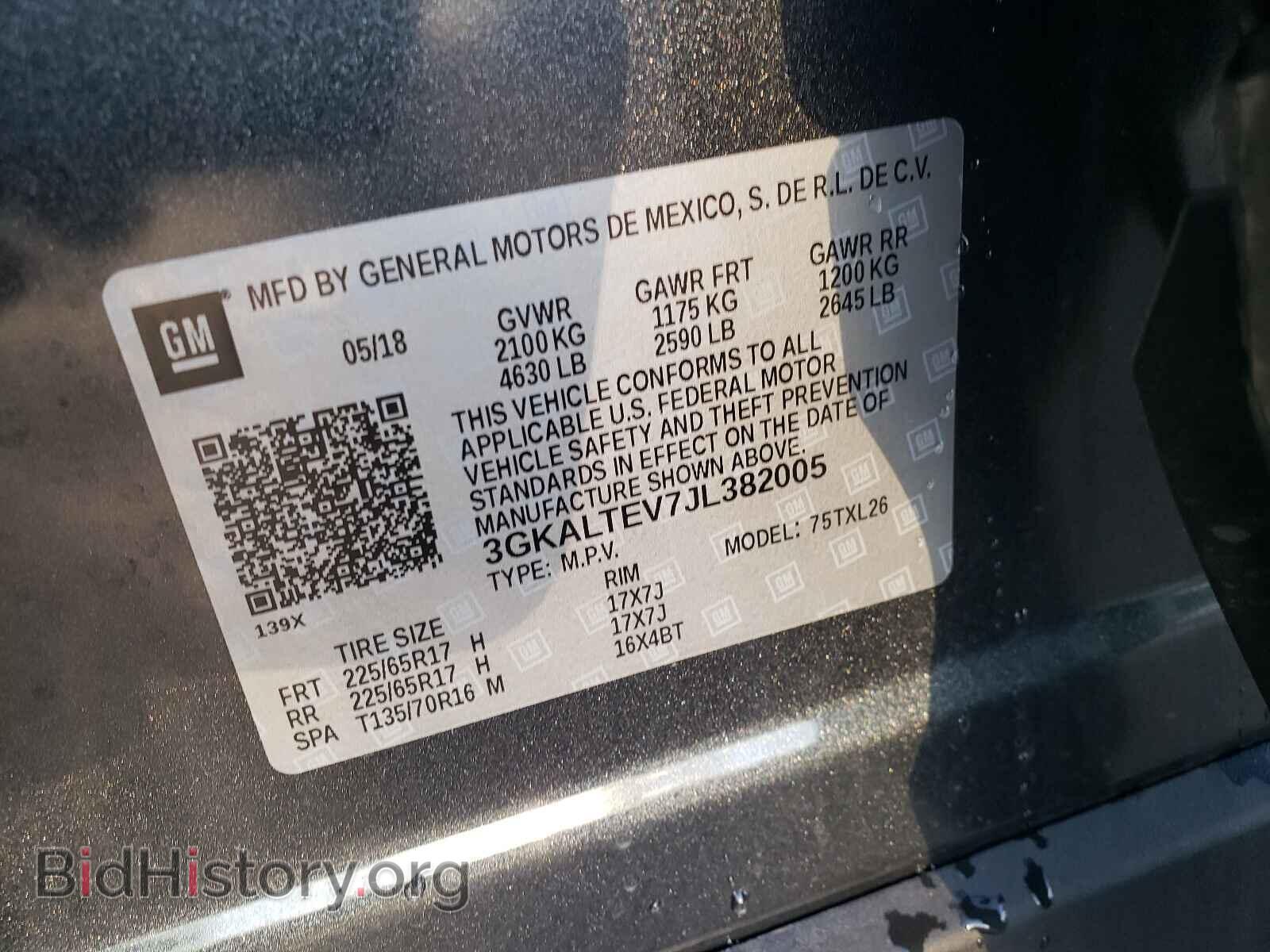 2018 GMC TERRAIN - VIN: 3GKALTEV7JL382005 - Фото 10