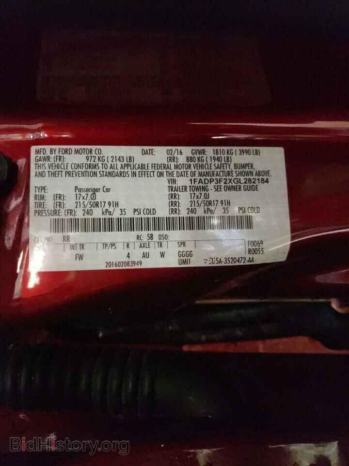2016 FORD FOCUS - VIN: 1FADP3F2XGL282184 - Фото 10