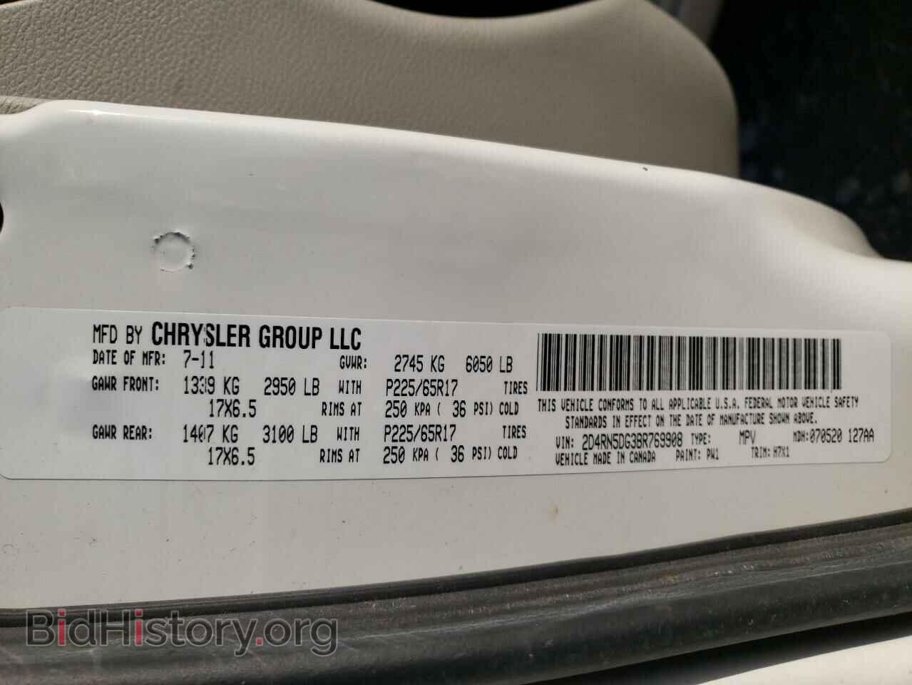 2011 DODGE CARAVAN - VIN: 2D4RN5DG3BR769908 - Photo 10