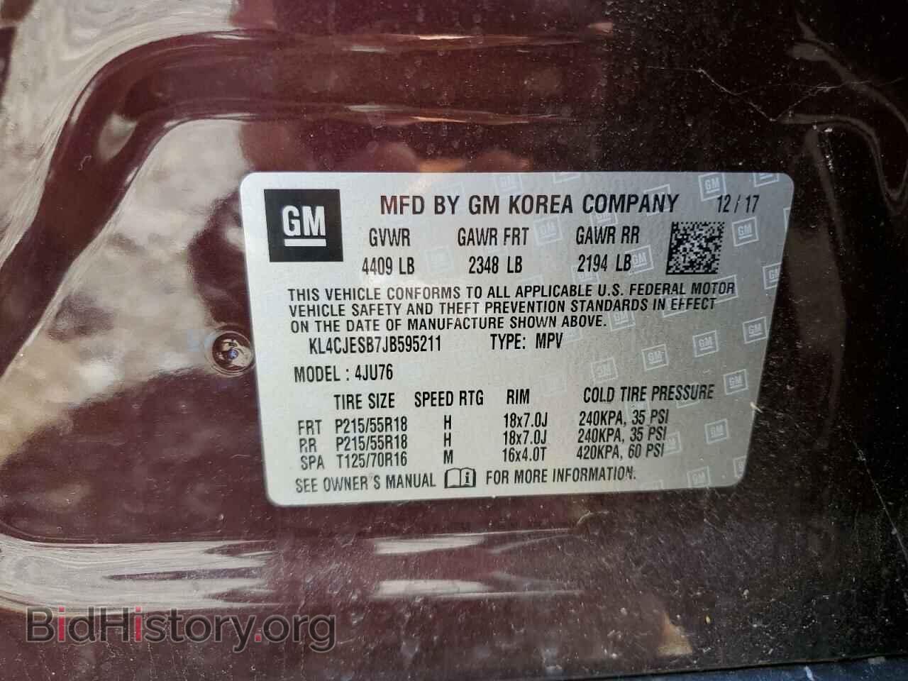 2018 BUICK ENCORE - VIN: KL4CJESB7JB595211 - Фото 13
