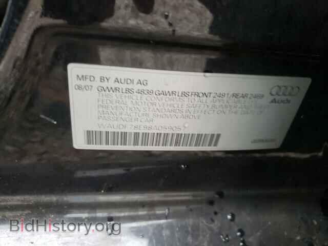 2008 AUDI A4 - VIN: WAUDF78E98A059057 - Фото 10