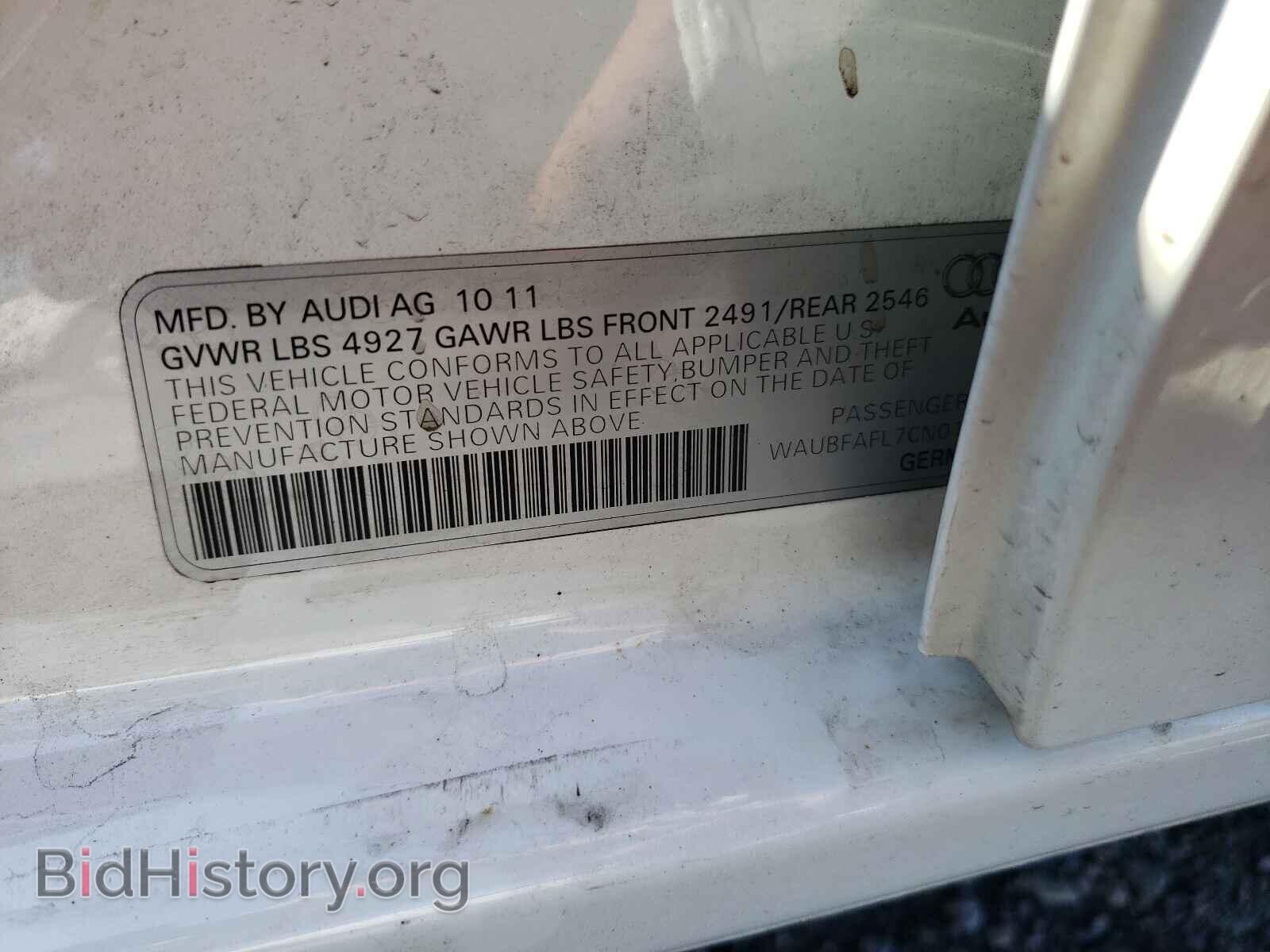 2012 AUDI A4 - VIN: WAUBFAFL7CN010897 - Фото 10