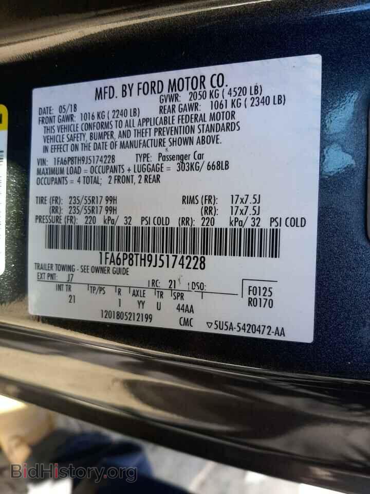 2018 FORD MUSTANG - VIN: 1FA6P8TH9J5174228 - Фото 10