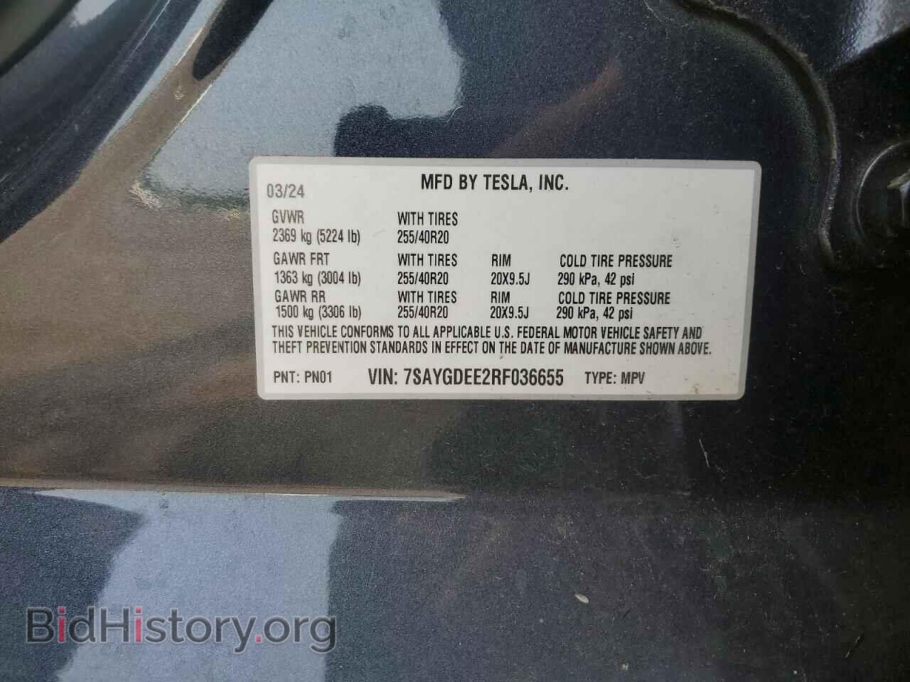 2024 TESLA MODEL Y - VIN: 7SAYGDEE2RF036655 - Фото 13