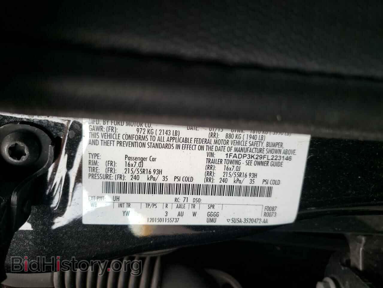 2015 FORD FOCUS - VIN: 1FADP3K29FL223146 - Фото 10