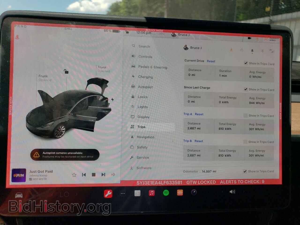 2020 TESLA MODEL 3 - VIN: 5YJ3E1EA4LF633581 - Photo 9