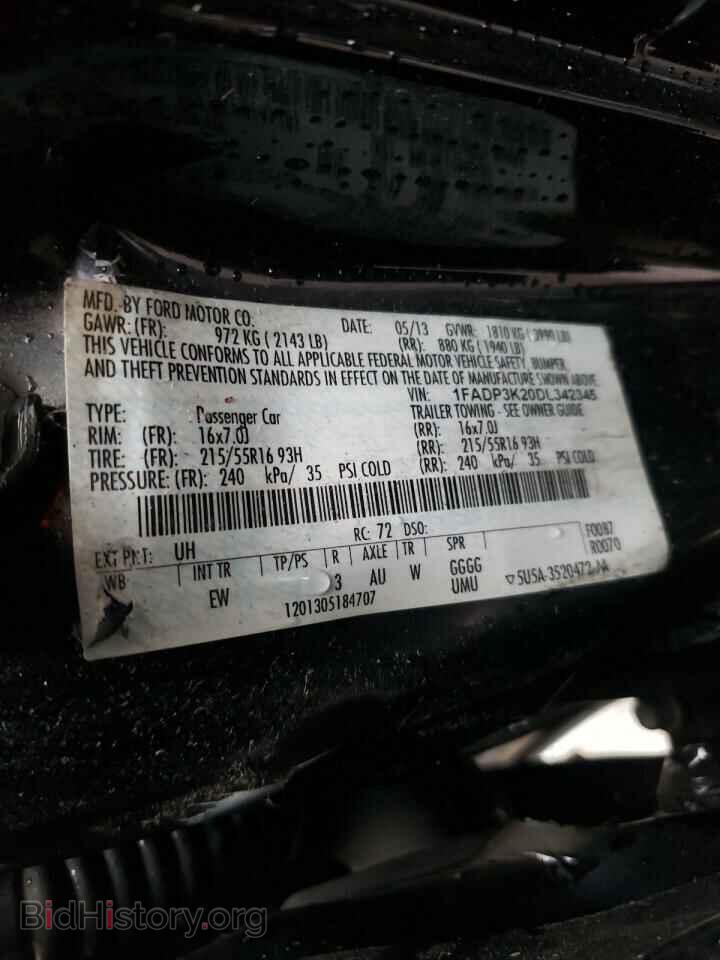 2013 FORD FOCUS - VIN: 1FADP3K20DL342345 - Фото 10
