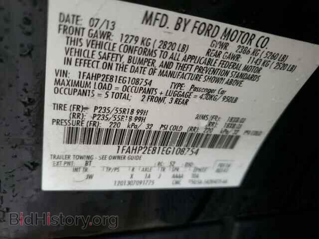 2014 FORD TAURUS - VIN: 1FAHP2E81EG108754 - Photo 10