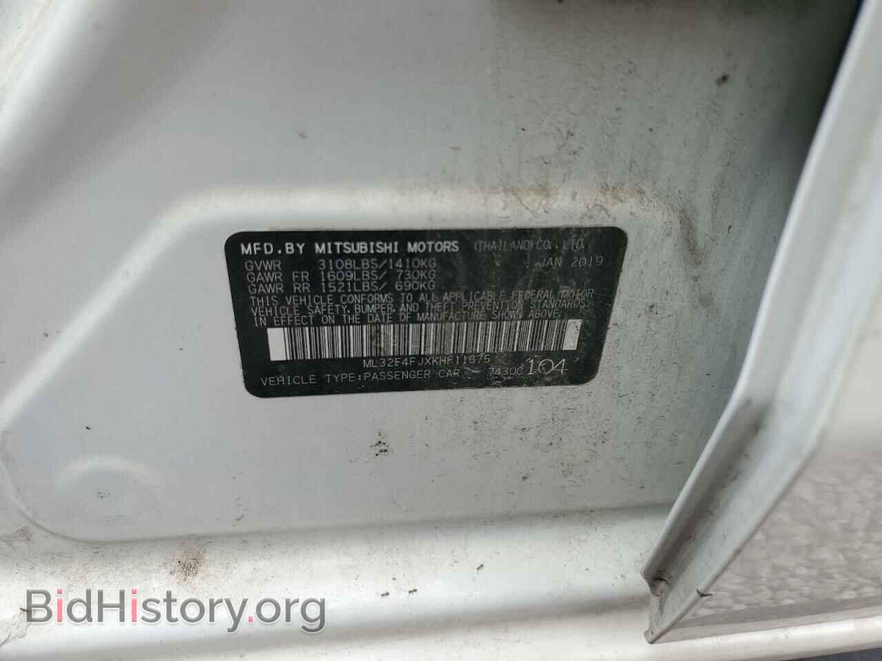 2019 MITSUBISHI MIRAGE - VIN: ML32F4FJXKHF11675 - Фото 12