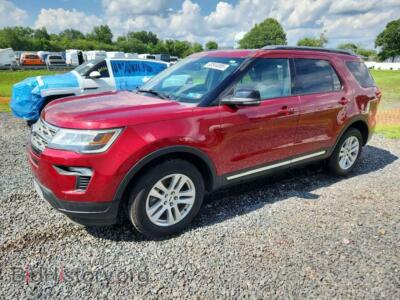 2018 Ford EXPLORER XLT, burgundy — VIN 1FM5K8D80JGB93799, Copart