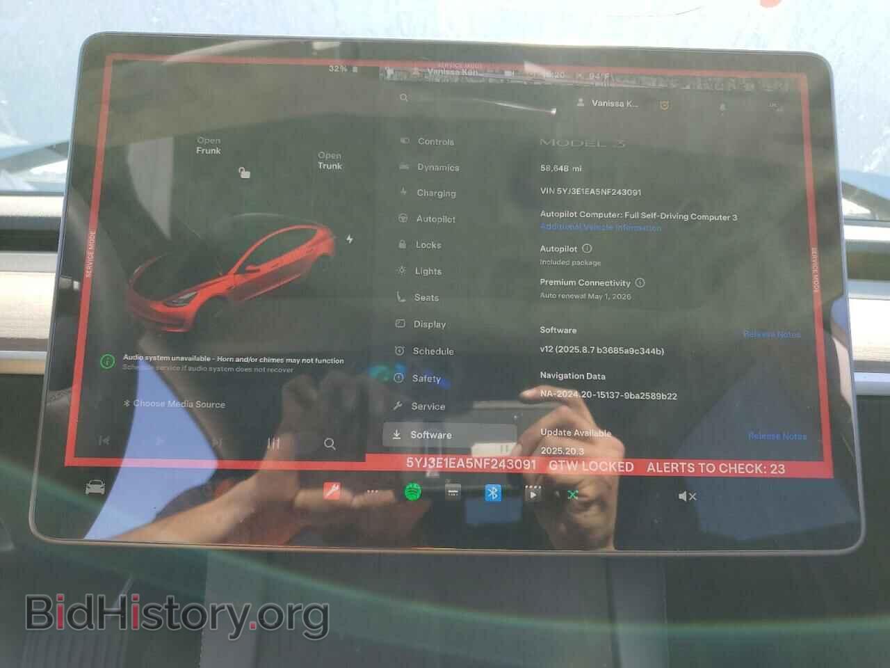 2022 TESLA MODEL 3 - VIN: 5YJ3E1EA5NF243091 - Фото 9