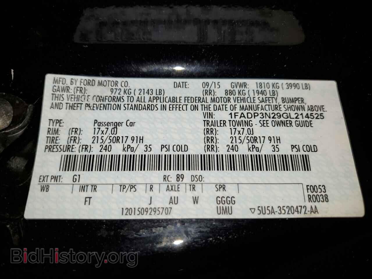 2016 FORD FOCUS - VIN: 1FADP3N29GL214525 - Фото 12
