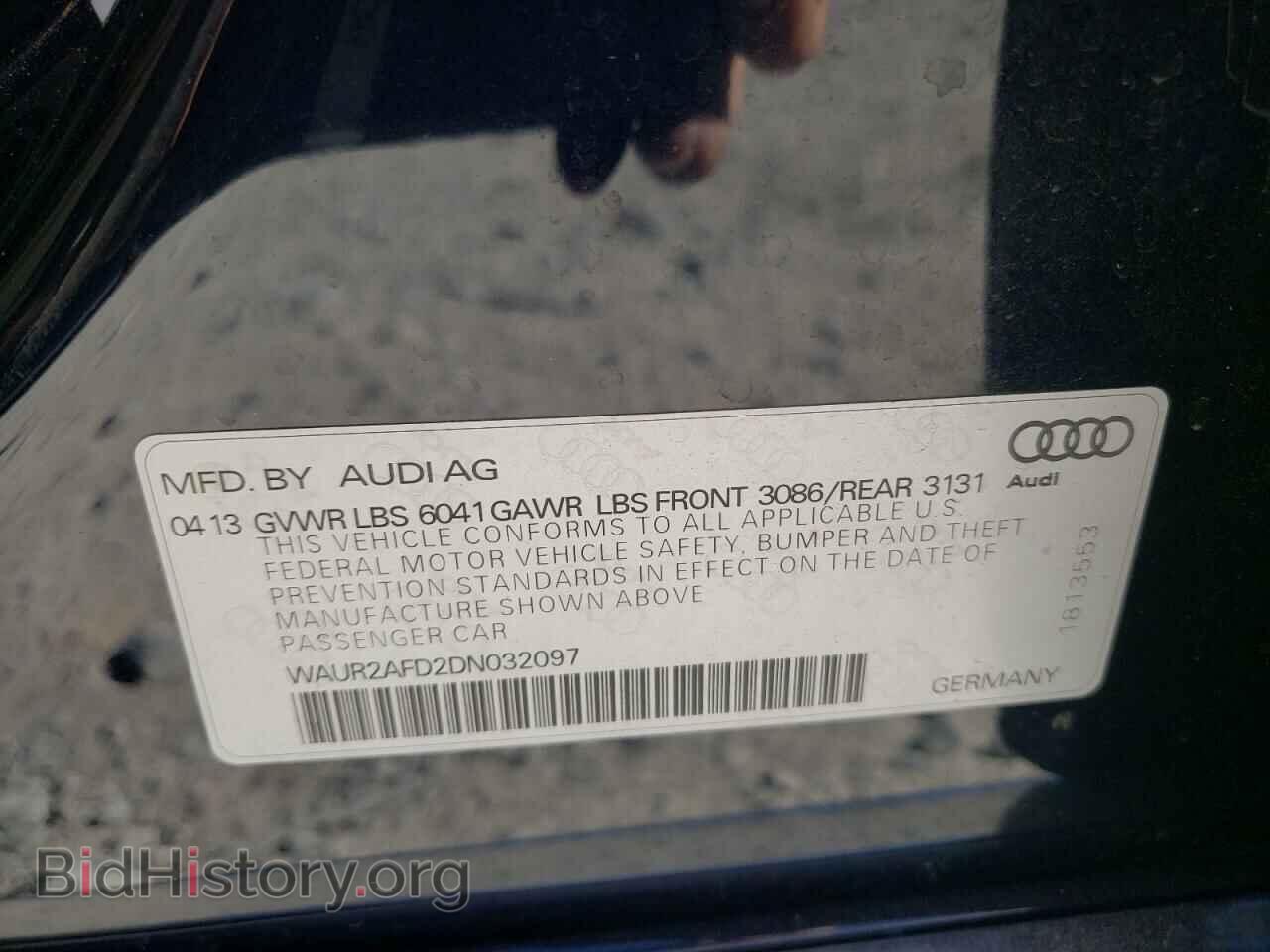 2013 AUDI A8 - VIN: WAUR2AFD2DN032097 - Фото 10