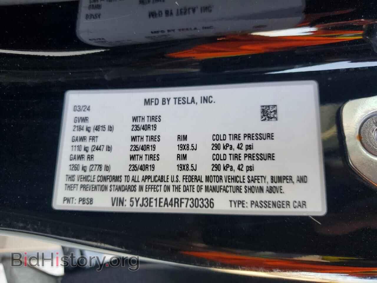 2024 TESLA MODEL 3 - VIN: 5YJ3E1EA4RF730336 - Photo 13