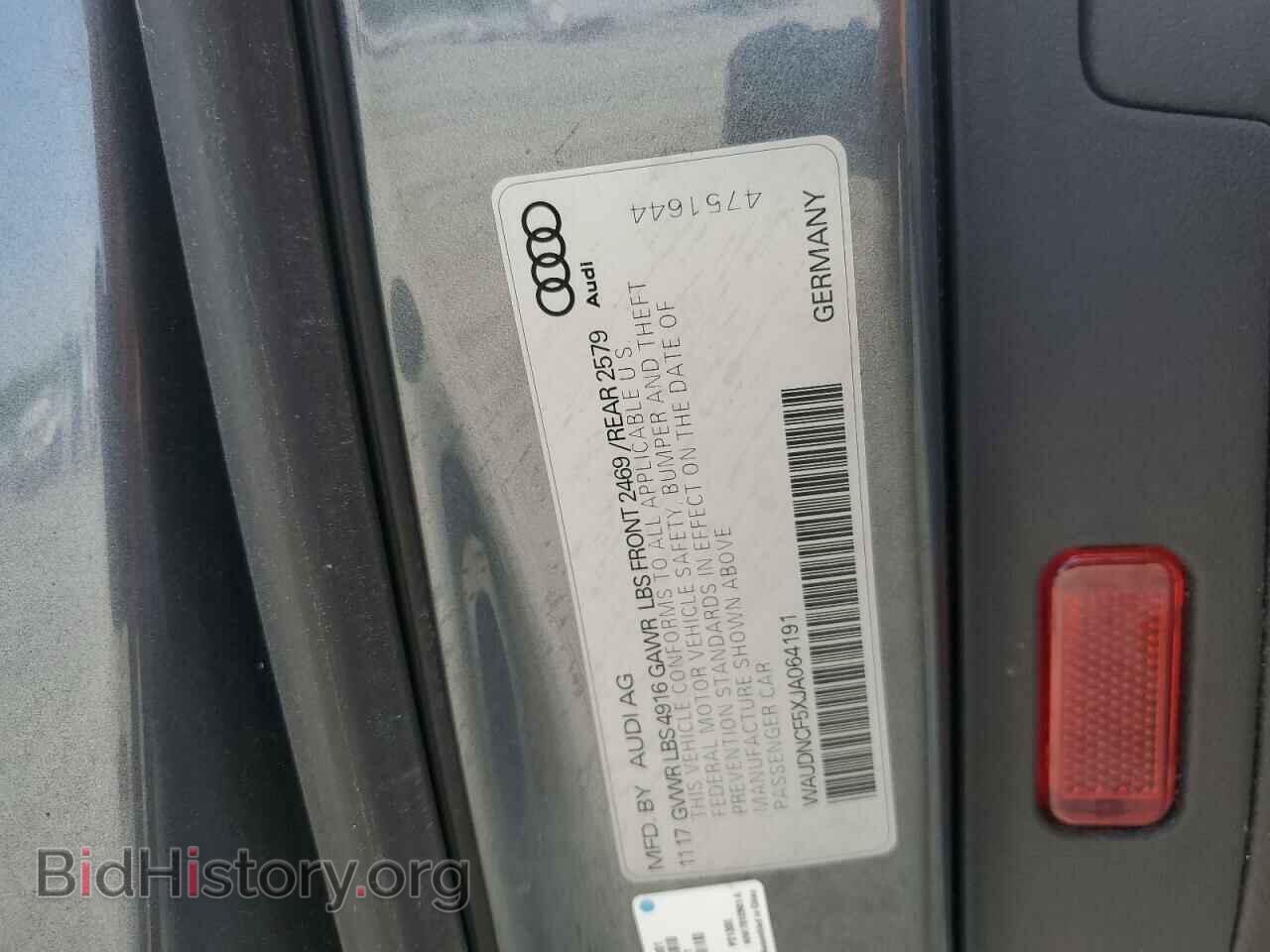 2018 AUDI A5 - VIN: WAUDNCF5XJA064191 - Фото 13