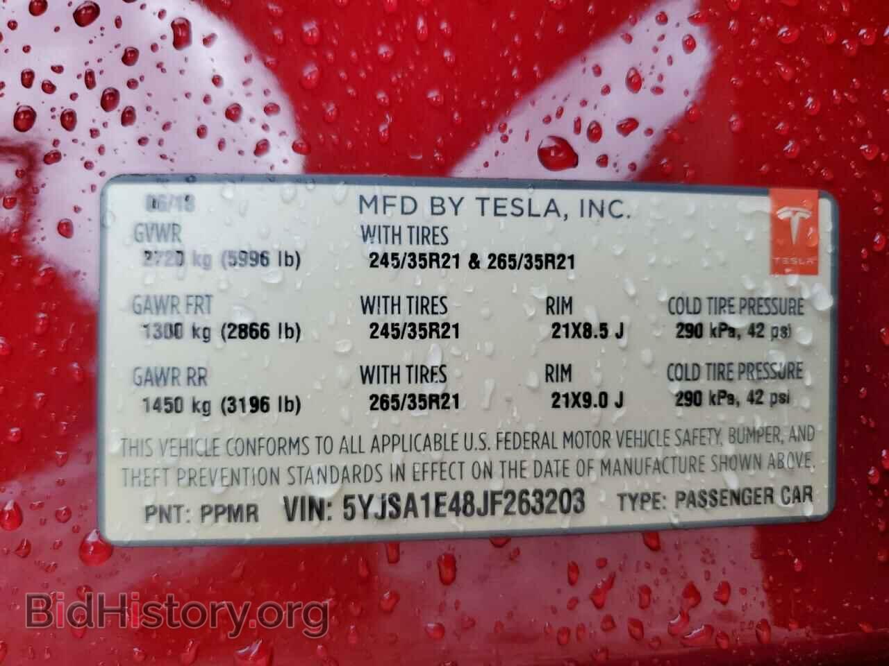 2018 TESLA MODEL S - VIN: 5YJSA1E48JF263203 - Photo 12