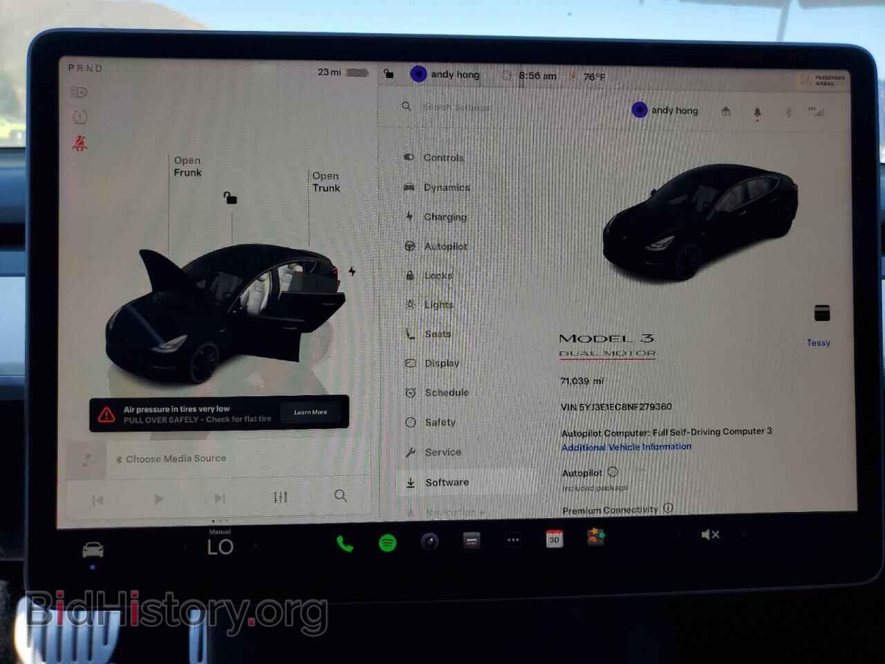 2022 TESLA MODEL 3 - VIN: 5YJ3E1EC8NF279360 - Photo 9