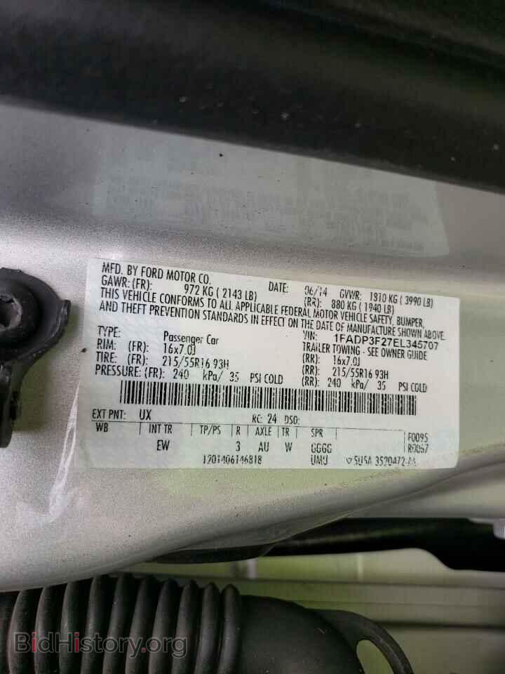 2014 FORD FOCUS - VIN: 1FADP3F27EL345707 - Фото 10