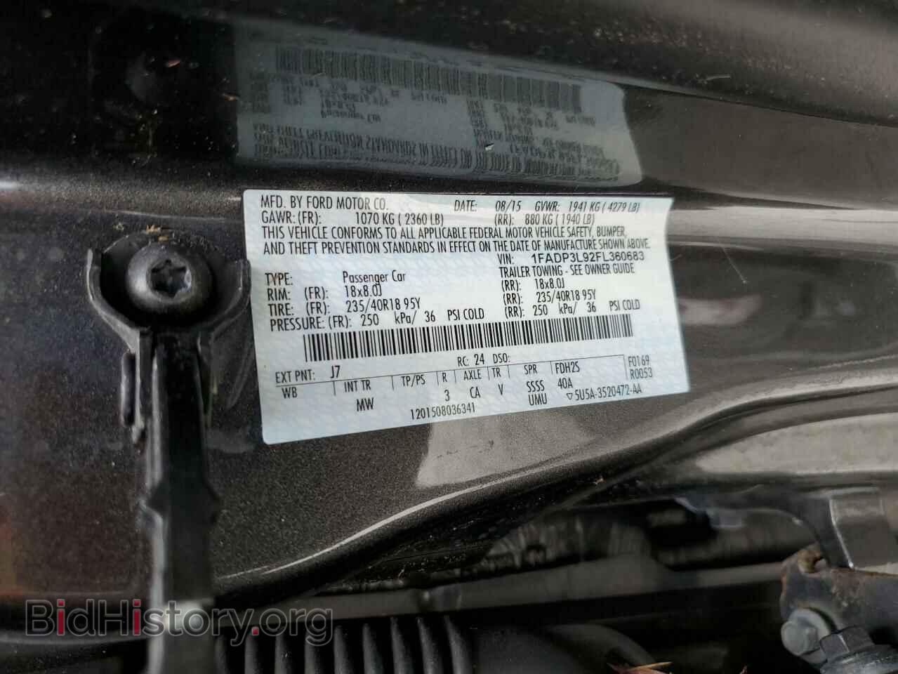2015 FORD FOCUS - VIN: 1FADP3L92FL360683 - Фото 10