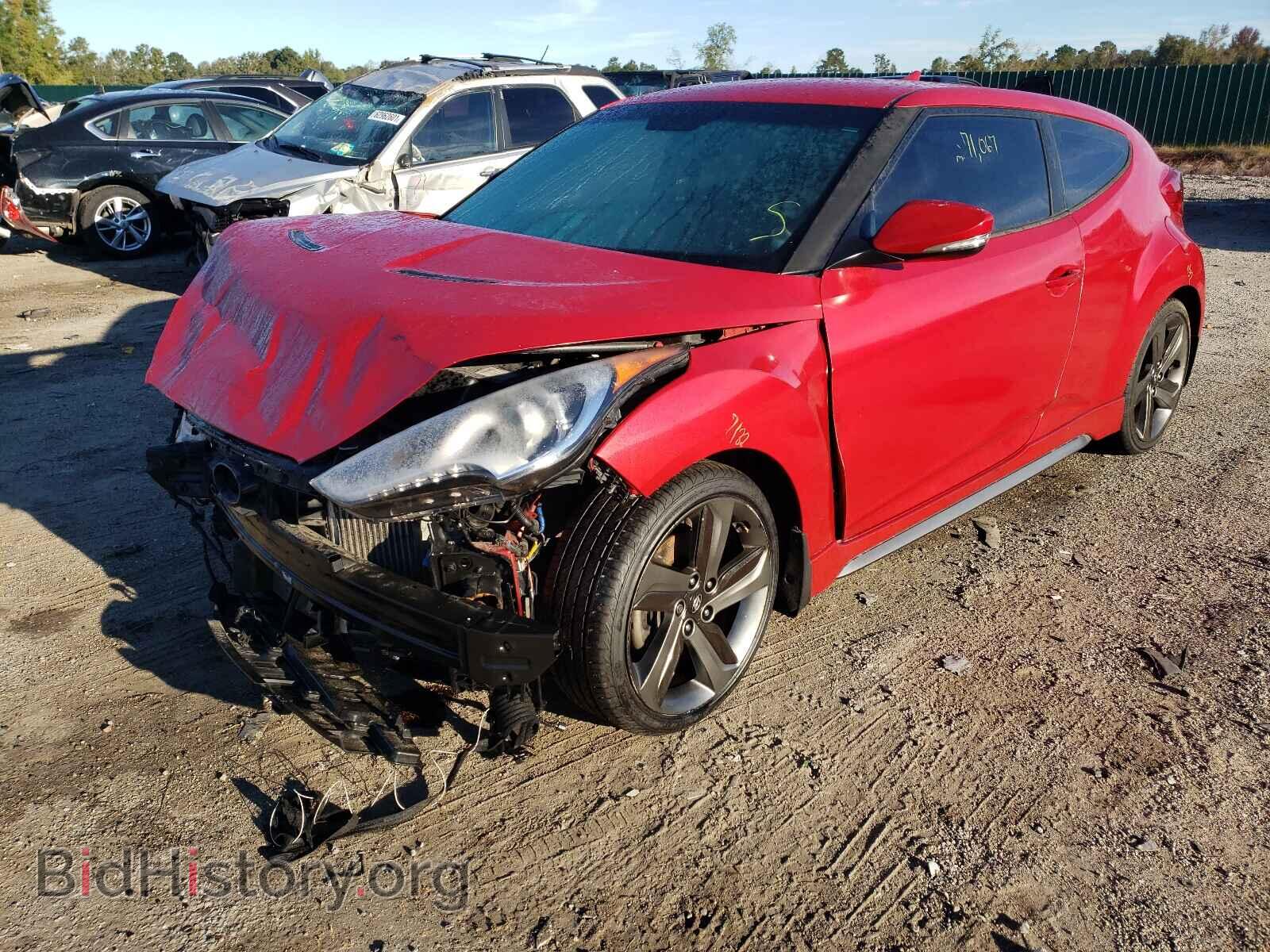 2014 HYUNDAI VELOSTER - VIN: KMHTC6AE2EU200701 - Фото 2