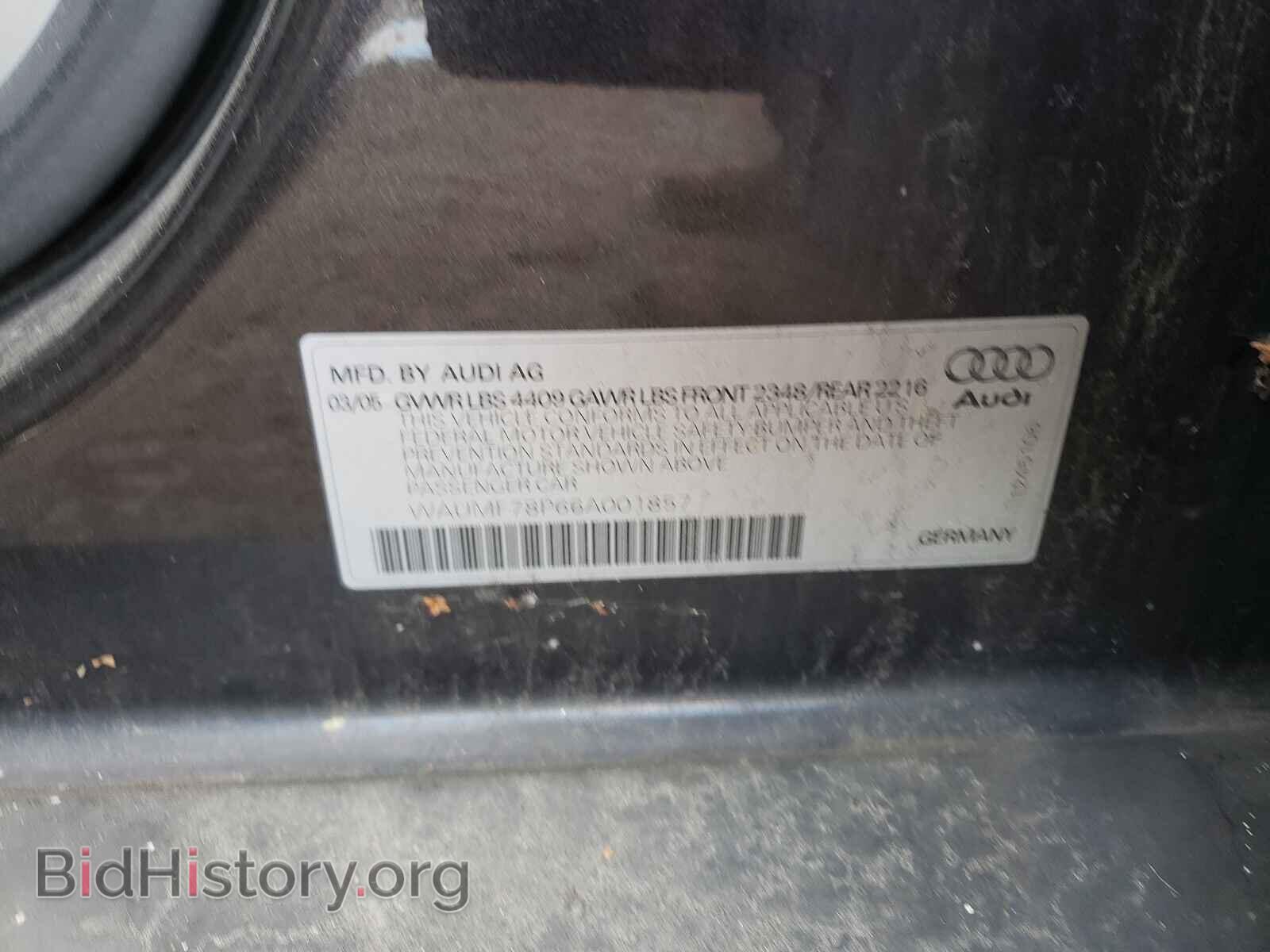 2006 AUDI A3 - VIN: WAUMF78P66A001857 - Фото 10