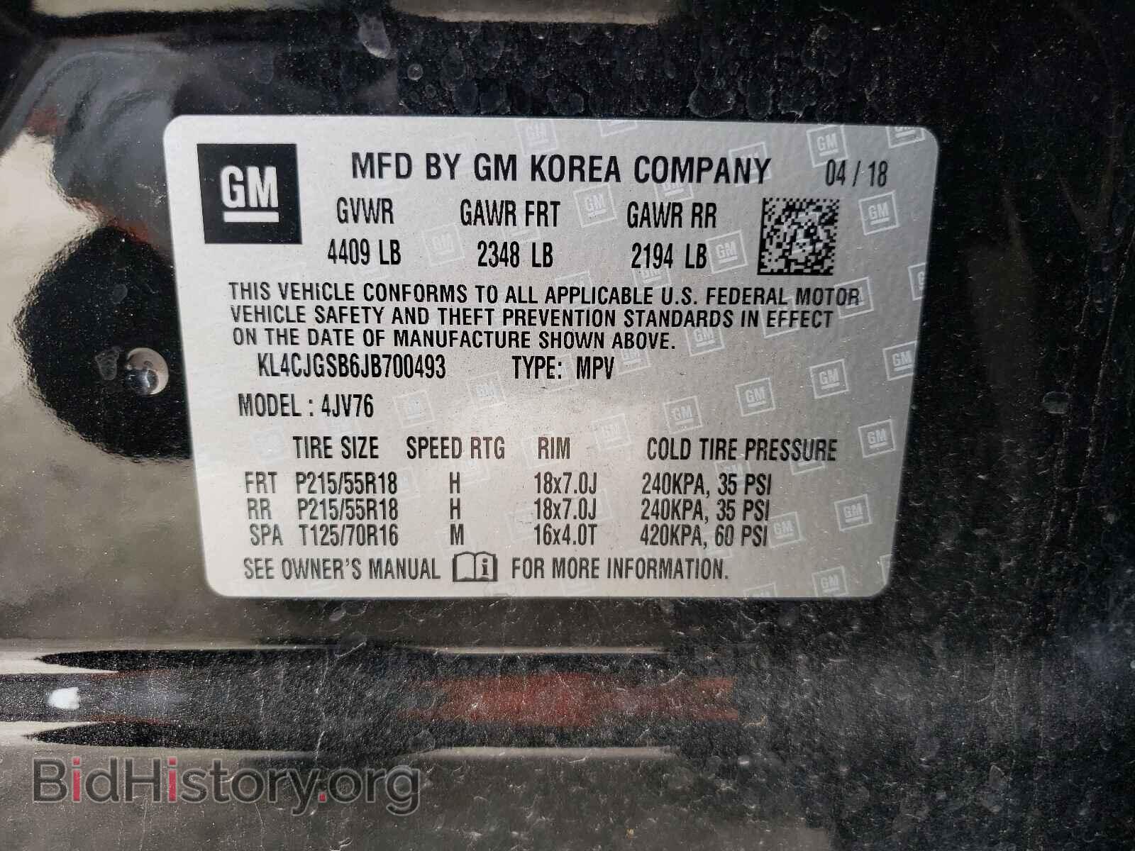 2018 BUICK ENCORE - VIN: KL4CJGSB6JB700493 - Photo 10