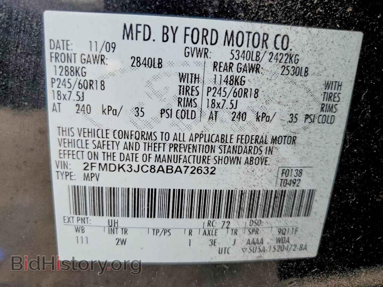2010 FORD EDGE - VIN: 2FMDK3JC8ABA72632 - Photo 13