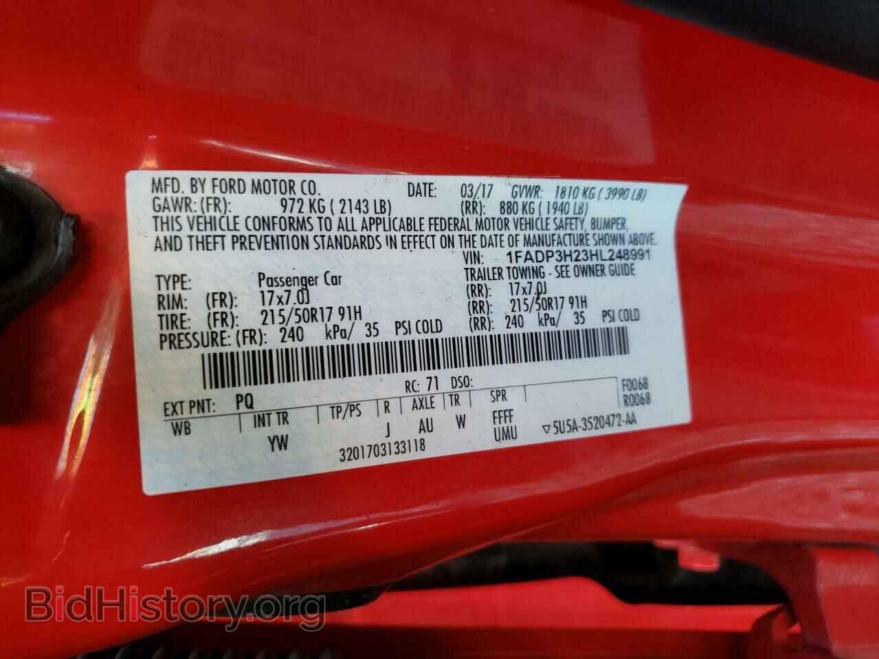2017 FORD FOCUS - VIN: 1FADP3H23HL248991 - Фото 10