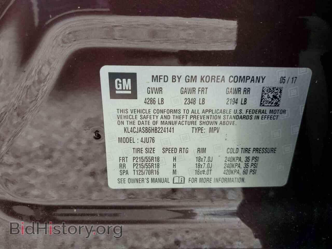2017 BUICK ENCORE - VIN: KL4CJASB6HB224141 - Photo 10