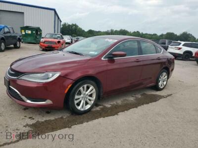 2015 Chrysler 200 Limited, бордовый — VIN 1C3CCCABXFN685131, Copart