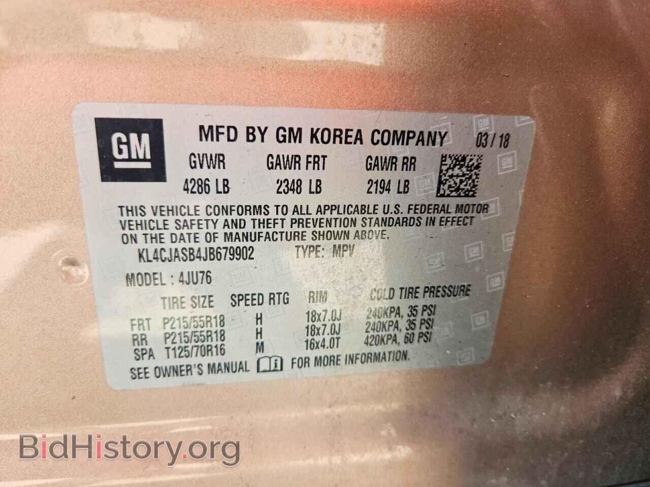 2018 BUICK ENCORE - VIN: KL4CJASB4JB679902 - Photo 14