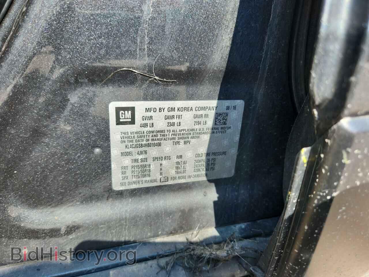 2017 BUICK ENCORE - VIN: KL4CJGSB4HB010400 - Фото 13