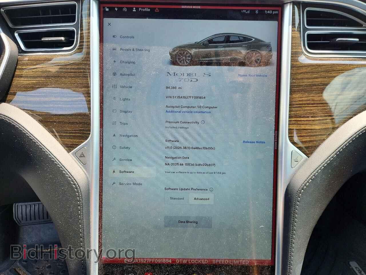 2015 TESLA MODEL S - VIN: 5YJSA1S27FF091854 - Photo 9