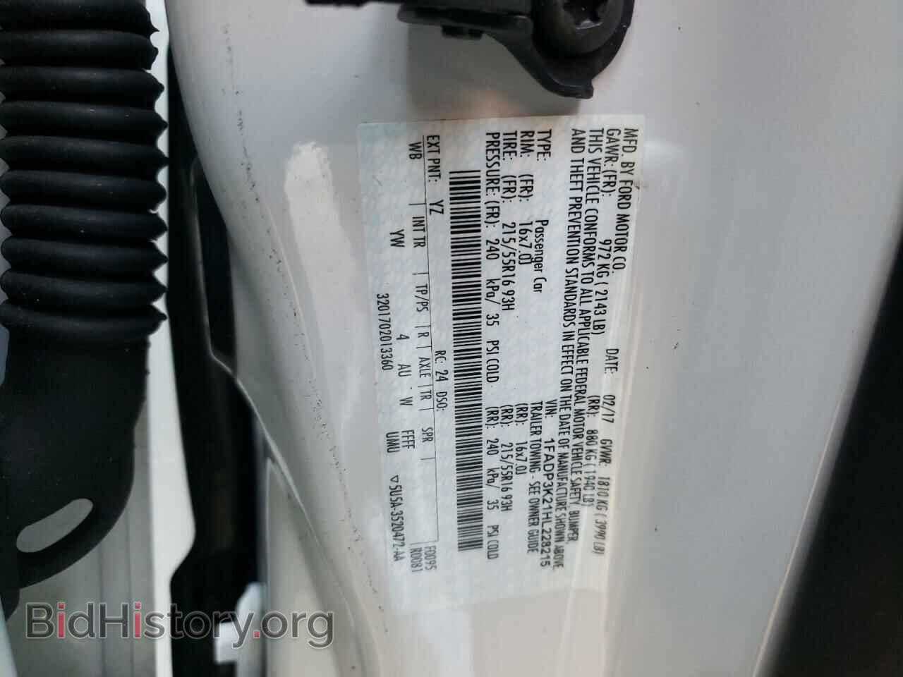 2017 FORD FOCUS - VIN: 1FADP3K21HL228215 - Фото 10