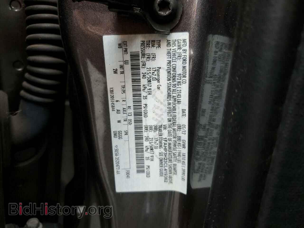 2012 FORD FOCUS - VIN: 1FAHP3H23CL419362 - Фото 10