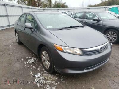 2012 Honda CIVIC Civic LX, серый — VIN 19XFB2F5XCE368782, Copart